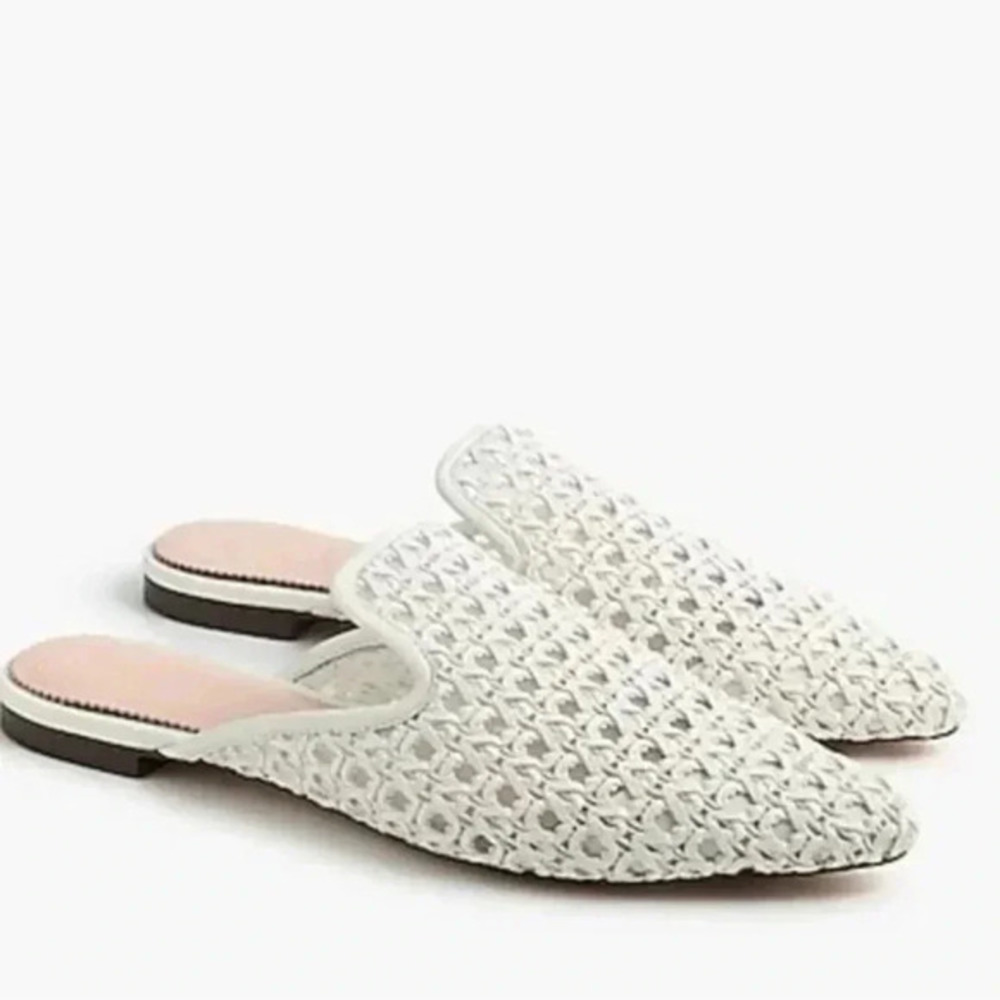 J.Crew pointed toe woven slipper slides size 10